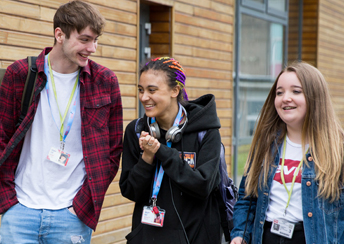 Open Event 2 students outside