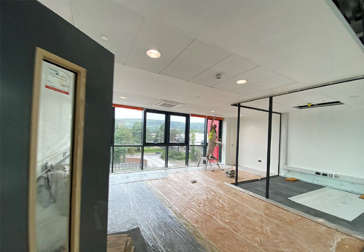 Photo of Torfaen Learning Zone building progress
