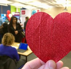 Red glitter heart
