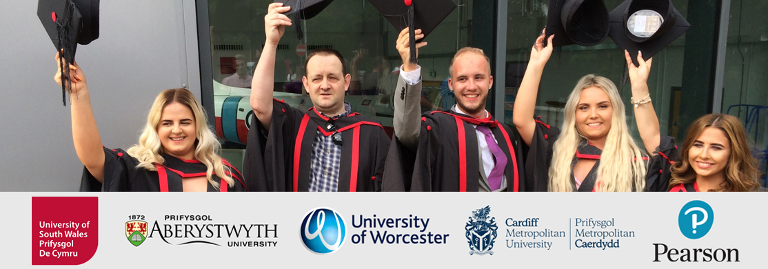 higher-education-partners Graduates with university partner logos