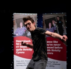 Matthew dancing at Strictly Cymru