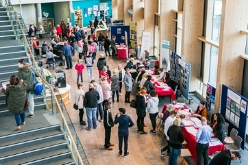 Open Events - Page Thumbnail Busy open event at Coleg Gwent