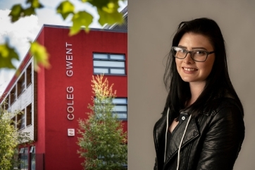 Kayleigh Barton - Page Thumbnail Kayleigh Barton headshot and Crosskeys campus