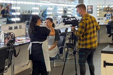 Page Thumbnail - BBC X Ray filming in the hair and beauty department at Coleg Gwent BBC X Ray filming in the hair and beauty department at Coleg Gwent