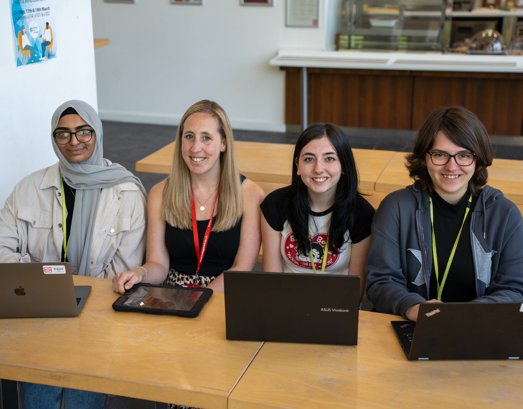 Learner and tutor on laptop