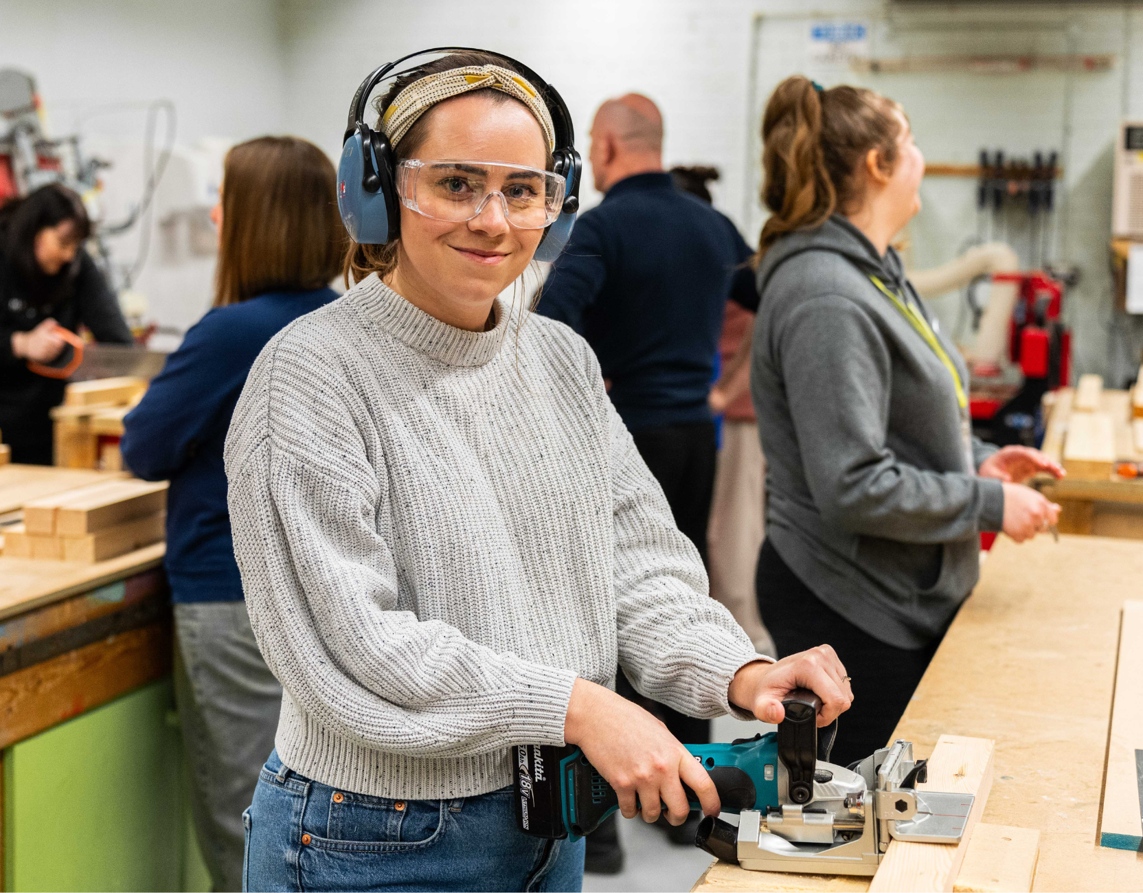 Woman in construction