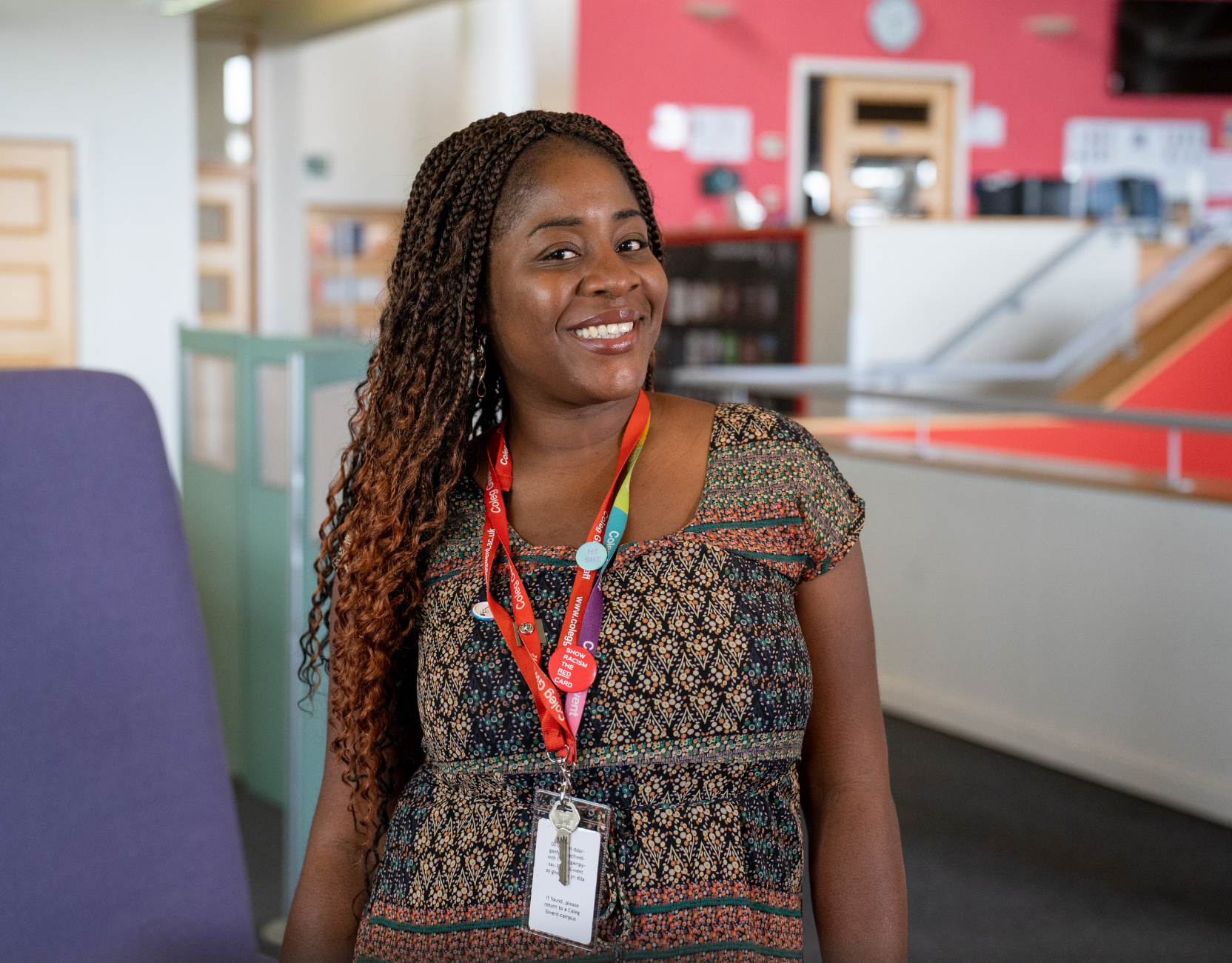 Staff member smiling