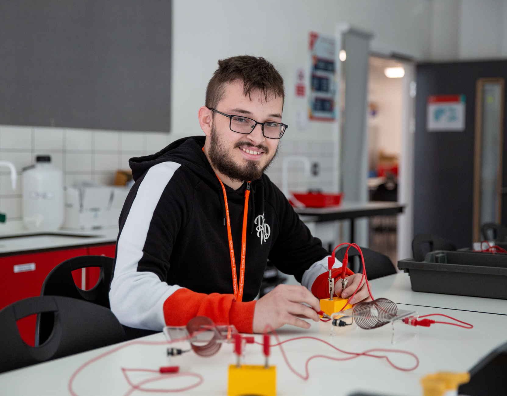 Learner using electrical equipment
