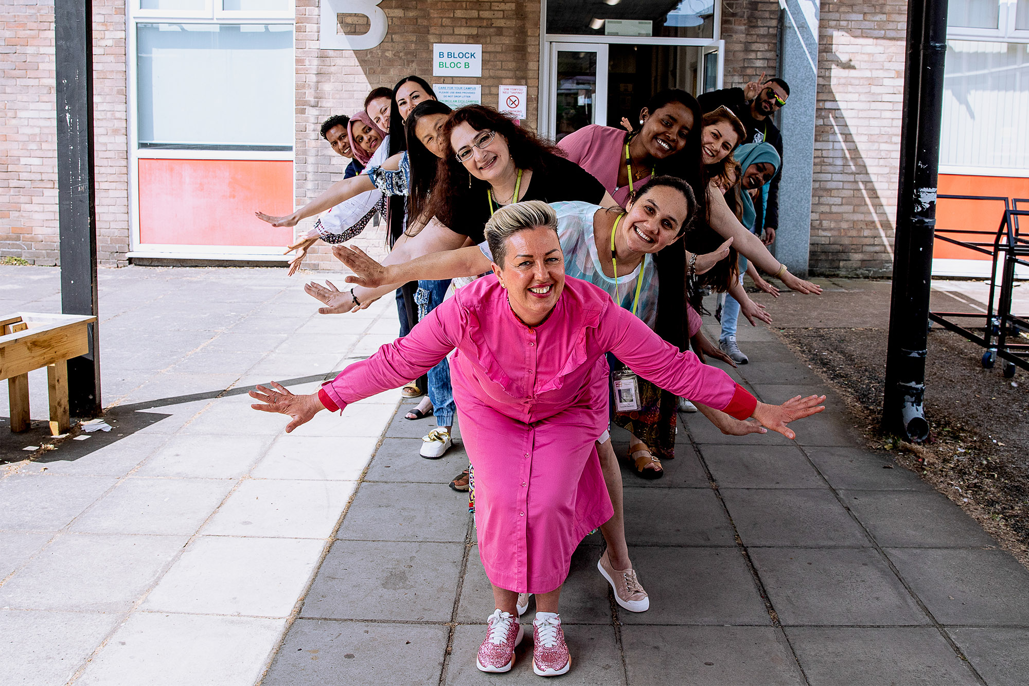 Photo of a staff member with learners