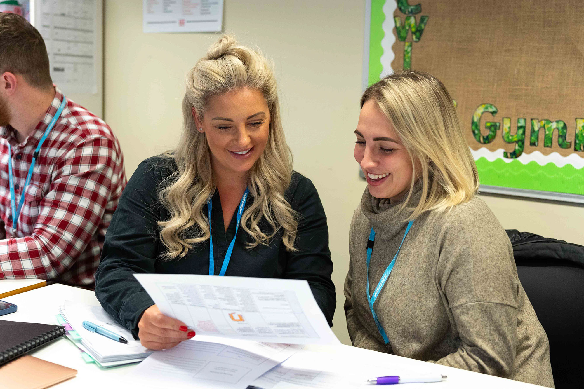 two students chatting