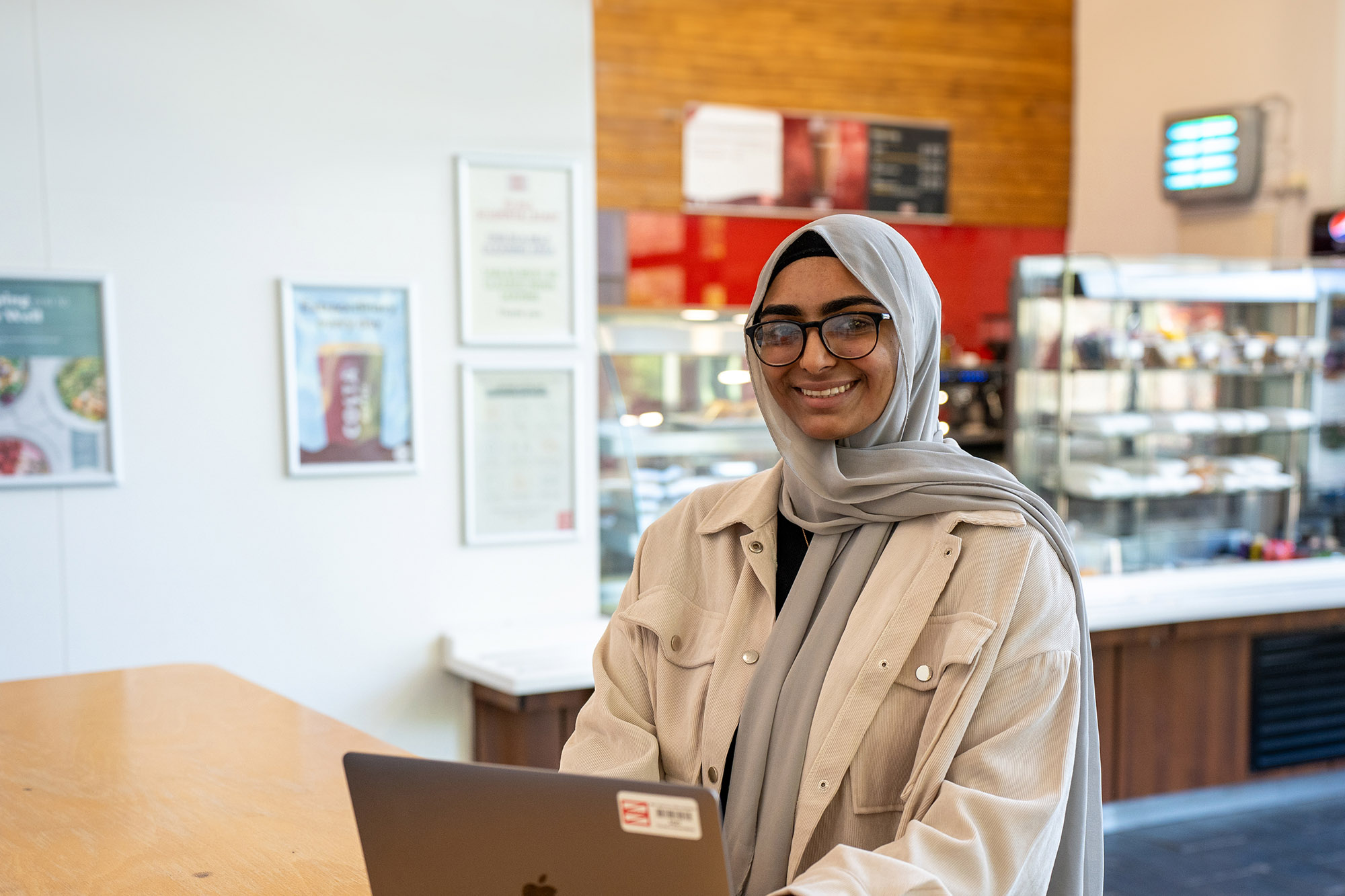 Student using a Macbook