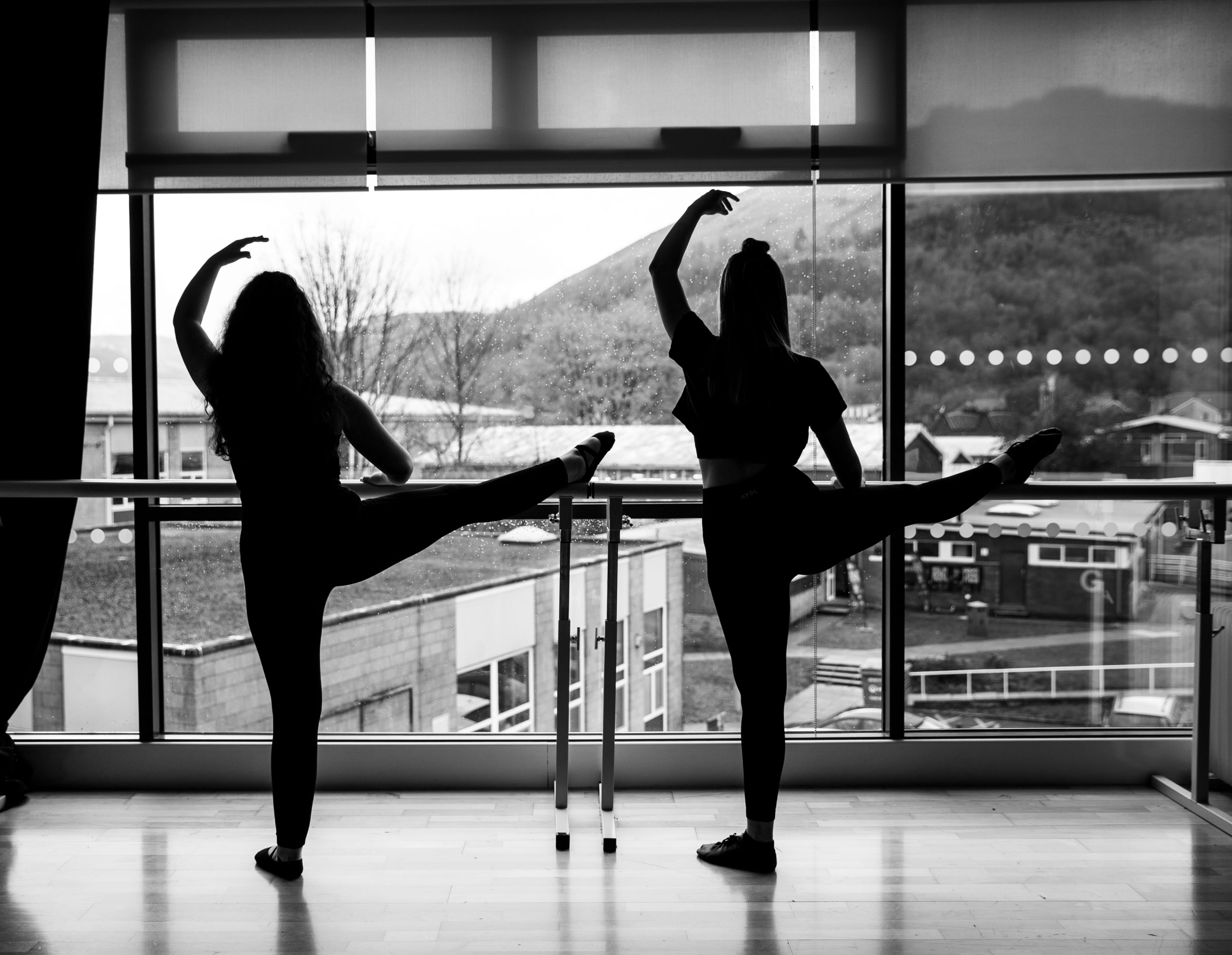 Performing Arts students in dance studio