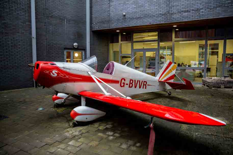 Plane students are working on