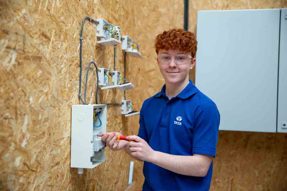 Engineering student working on plugsockets