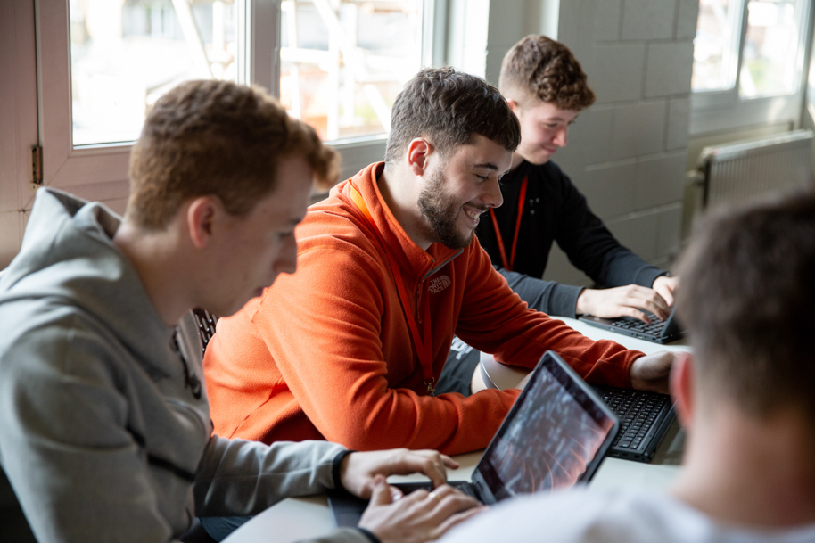 Students using laptops