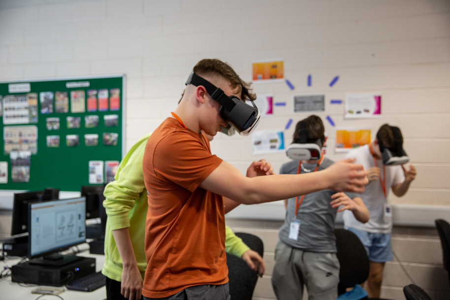 Student using VR