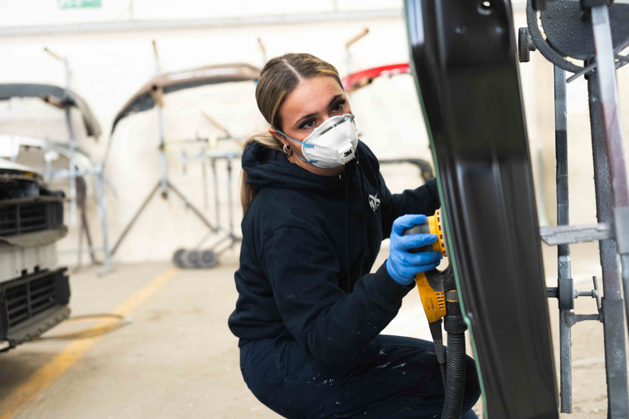 Student at work carrying out VBR
