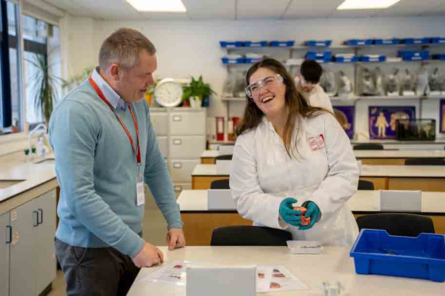 Student and tutor talking