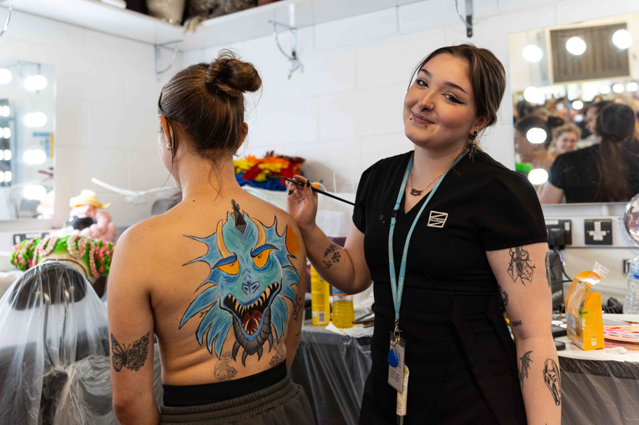 Performing Arts Specialist Make-Up student working