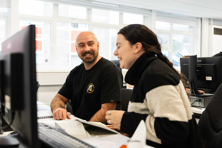 Electrical Engineering students smiling