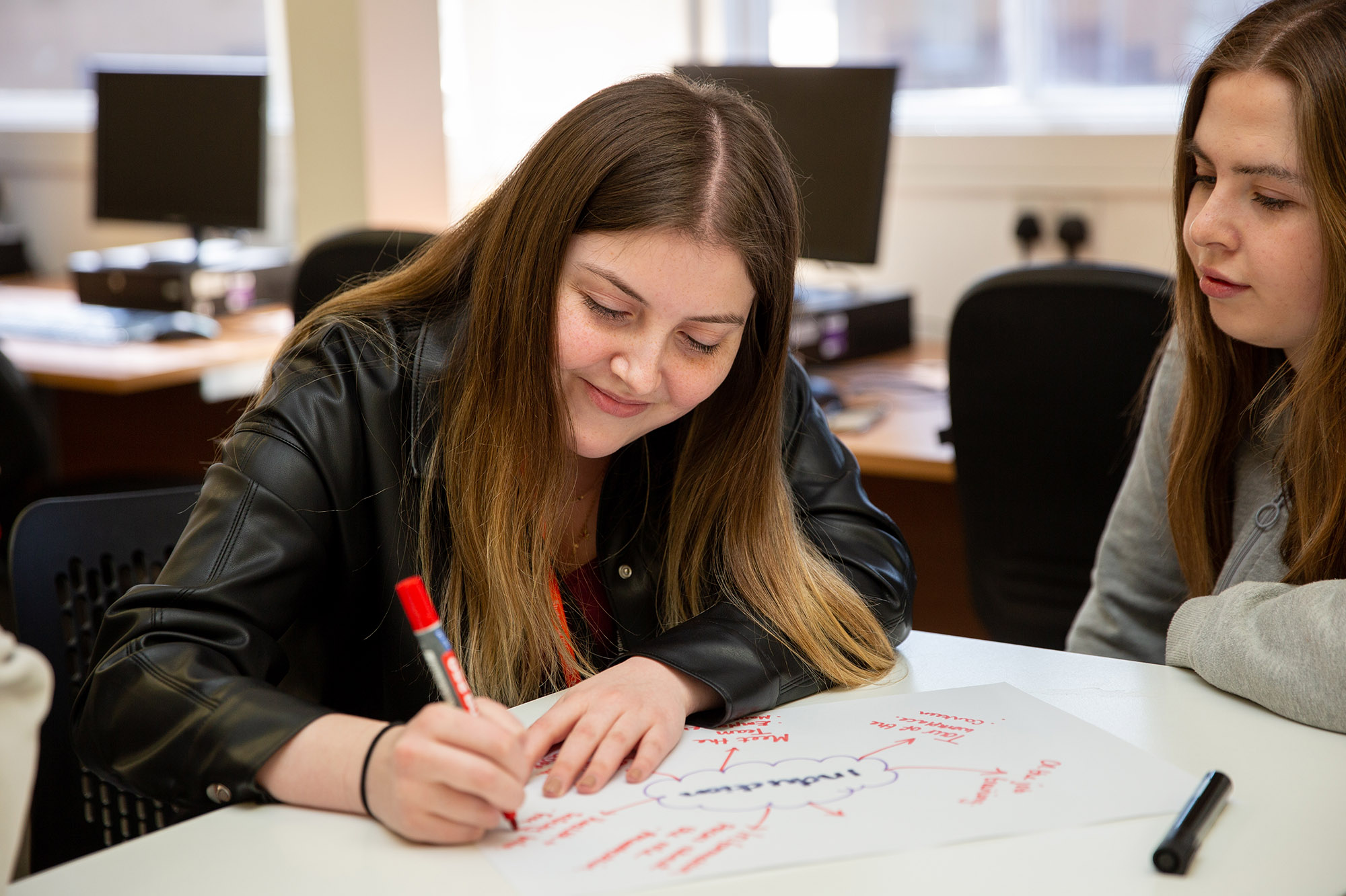 School Leaver studying