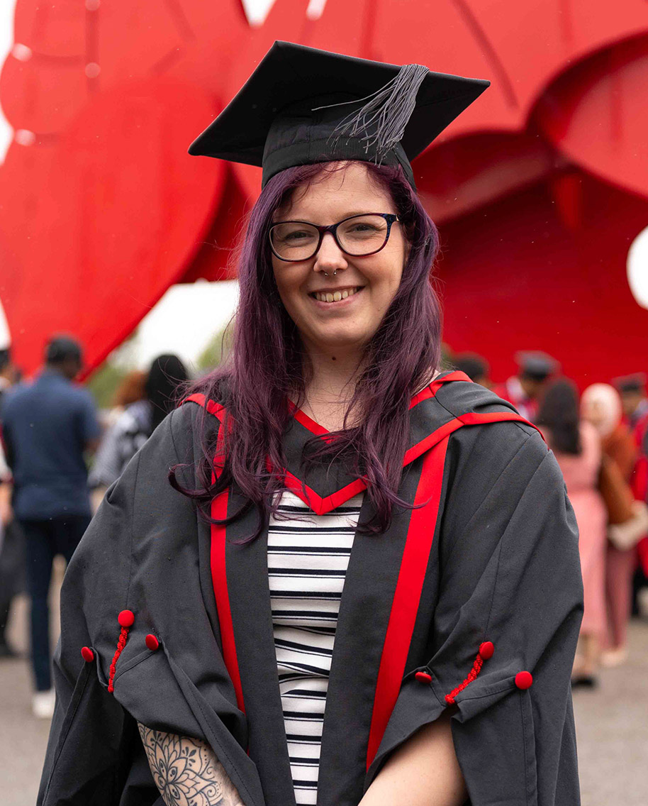 Coleg Gwent student at USW graduation ceremony