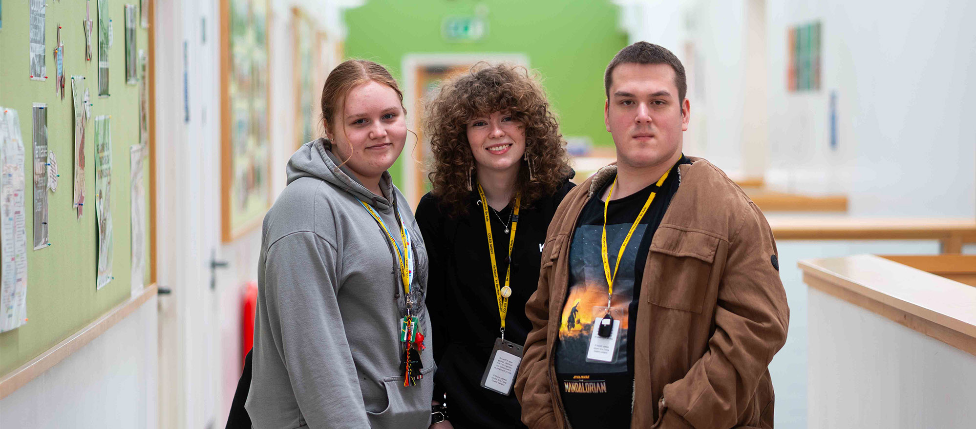 Students smiling on campus