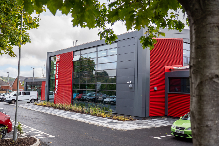 HiVE exterior in the sunshine with trees