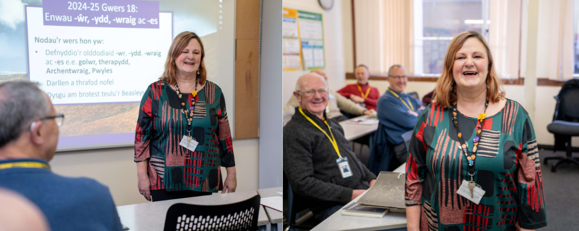 Coleg Gwent tutor in the classroom