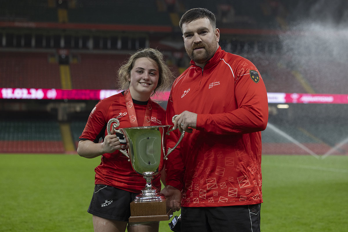 WRU Lily and tutor Scott